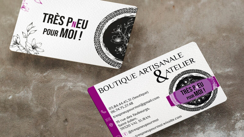 carte de visite boutique artisanale