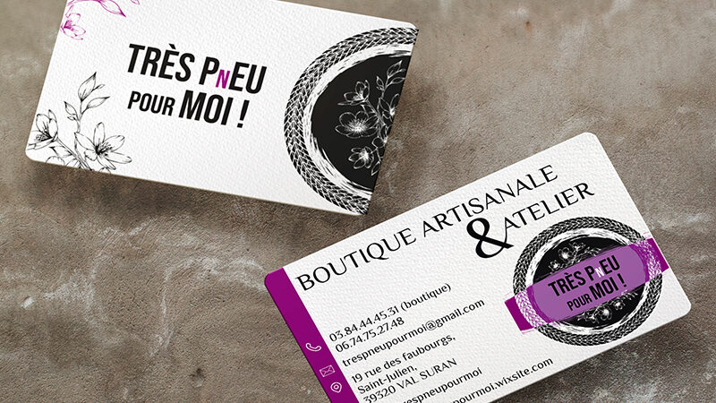 carte de visite boutique artisanale