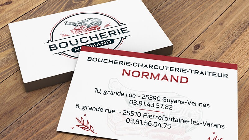 carte de visite boucherie